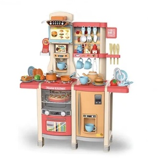 Kinderküche Susi Rot mit 65-teiligem Zubehör, Spülbecken, Kinderherd, Licht & Sound - Die Spielküche für Kinder ab 3 Jahren