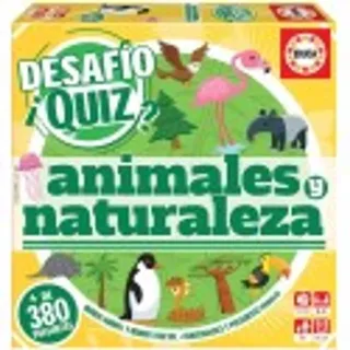 Educa Borrás Desafío Quiz Animales Y Naturaleza, Familien-Brettspiel mit 380 Fragen zur Geschichte, ab 6 Jahren (18219) EDUCA Altersbereich: +7 J...