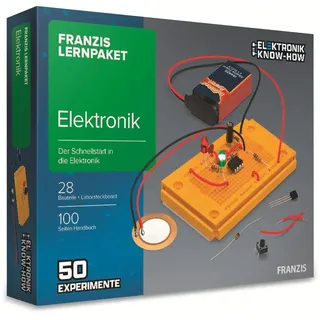 FRANZIS 65272 - Lernpaket Elektronik - Der Schnellstart in die Elektronik - 50 spannende Experimente - empfohlen ab 14 Jahren