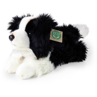 Teddys Rothenburg Kuscheltier Hund Border Collie 30 cm liegend schwarz/weiß Plüschhund Plüschtier