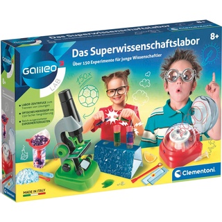 Clementoni® Experimentierkasten Galileo, Das Superwissenschaftslabor, Made in Europe