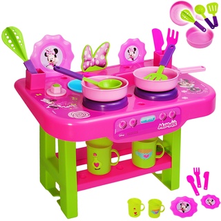 große Kinderküche - incl. Zubehör ! - Disney Minnie Mouse - für Kinder - Geschirr & Töpfe - Spielküche aus Kunststoff/Plastik - Kochfeld/Tischküche - ..