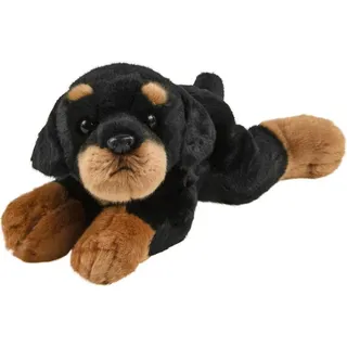 Rottweiler 30 cm Kuscheltier Hund liegend