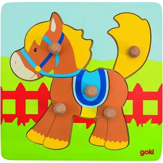Goki Steckpuzzle Pferd (5 Teile)