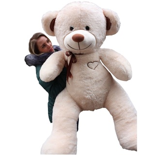 Riesiger großer Teddybär, weiches Kuscheltier, 75 x 85 cm – Beige und Braun