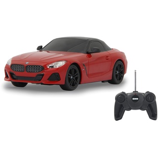 JAMARA 405190 - BMW Z4 Roadster 1:24 27MHz - offiziell lizenziert, ca zu 1 Stunde Fahrzeit bei ca. 9 Km/h, perfekt nachgebildete Details, hochwertige Verarbeitung, Rot