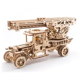 UGEARS Modellbausatz 70022 - Feuerwehrleiter - 537 Bauteile braun