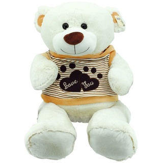 Sweety-Toys Kuscheltier Sweety-Toys 5376 Riesen Teddybär 120 cm beige mit Kapuzenpullover - Kuscheltier Teddy beige