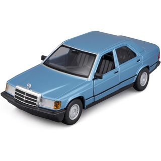 Bburago 18-21103 - Modellauto - Mercedes 190E  ́87 (diamant blau, Maßstab 1:24) Modell Auto