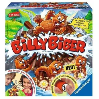 Ravensburger Verlag GmbH Spiel RAV22246 - Billy Biber, Kinderspiel, 1-4 Spieler, ab 4..., Familienspiel, Geschicklichkeitsspiele bunt