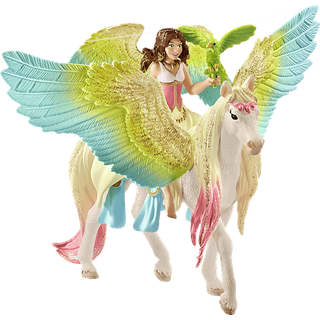 SCHLEICH Surah mit Glitzer-Pegasus Spielfiguren Mehrfarbig