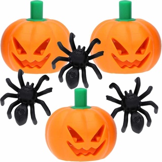 LEGO Halloween Zubehör 3 x Halloween-Kürbis und 3 x Schwarze Spinne