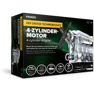 Der große Technikbausatz - 4-Zylinder-Motor, Motorbausatz im Maßstab 1:3