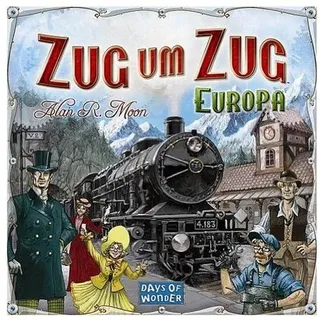 Days of Wonder, UNbox Now, Zug um Zug – Europa, Grundspiel, Familienspiel, Brettspiel, 2-5 Spieler, Ab 8+ Jahren, 45+ Minuten, Deutsch