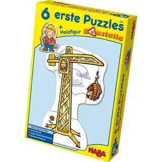 Haba 3901 6 Erste Puzzles "Baustelle" + Holzfigur