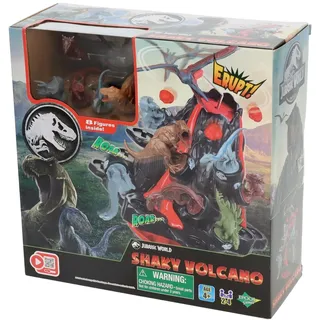 EPOCH Games - Jurassic World Shaky Volcano, 7509, Dinosaurier Spielzeug, Brettspiel für Kinder ab 4 Jahren