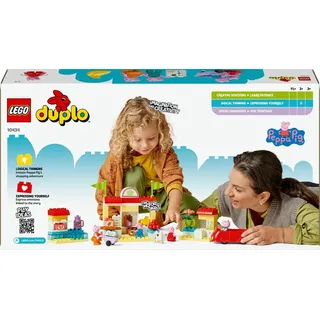 LEGO DUPLO 10434 Peppas Supermarkt: kreatives Lernspielzeug und Spielset, Geschenk für Jungen und Mädchen ab 2 Jahren, fördert die Fingerfertigkeit