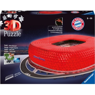 3D-Puzzle RAVENSBURGER "Allianz Arena bei Nacht" Puzzles bunt Kinder 3D Puzzle Puzzles