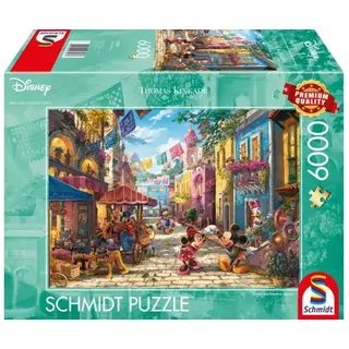 Schmidt Spiele - Thomas Kinkade Studios: Disney Dreams Collection - Mickey und Minnie in Mexico, 6.000 Teile Puzzle