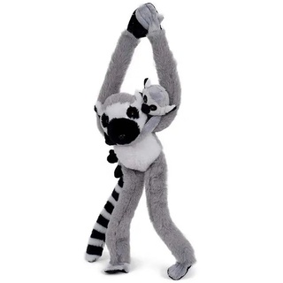 Plüschtier Katta mit Baby, 54 cm, Hängeaffe Affe Hängeaffen Kuscheltiere Stofftiere Magnet Lemur