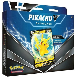 The Pokémon Company International Sammelkarte Pokemon Sammelkartenspiel Pikachu V Showcase Collection Box, 3 Boosterpacks (englische Karten)