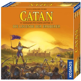 KOSMOS 695057 CATAN - Die Legende der Eroberer - Szenarien für Städte & Ritter, Erweiterung zur Erweiterung "Städte & Ritter", für 2-4 Personen ab 12 Jahre, Siedler von Catan