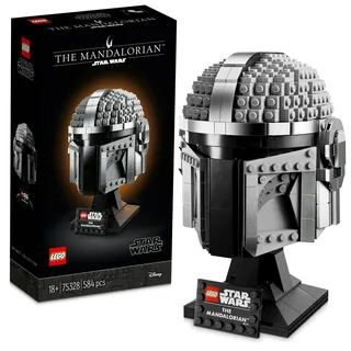 LEGO Star Wars Mandalorianer Helm Modell, Sammlerstück Zimmer-Deko und ein tolles Geschenk für Erwachsene, Bausatz, Männer, Frauen, Mama, Papa, Sammler-Geschenkidee 75328