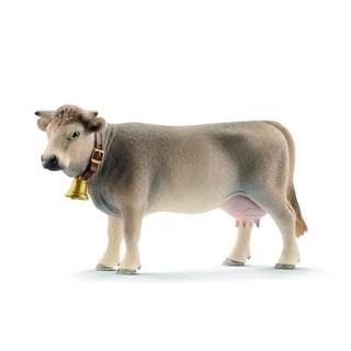 Schleich® Spielfigur Braunvieh Kuh, (1-tlg), Detailgetreu beige|braun