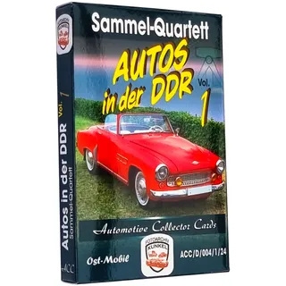 Automotive Collector Cards Quartett Kartenspiel Autos in der DDR Volume 1, ACC, Trumpfspiel, Ostalgie, Fotoarchiv-Kunkel