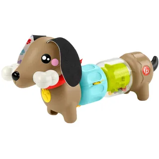 Fisher-Price Baby-Sensorikspielzeug FP Pets Klicken & Drehen Aktivitätshündchen mit feinmotorischen Aktivitäten für Babys ab 6 Monaten, HTW91