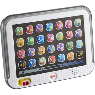 Fisher-Price Lernspaß-Tablet, Babyspielzeug mit Lichtern, Musik, Motorikspielzeug, Lernspielzeug für Buchstaben, Wörter, Spielzeug ab 1 Jahr, Deutsche Version, CDG57