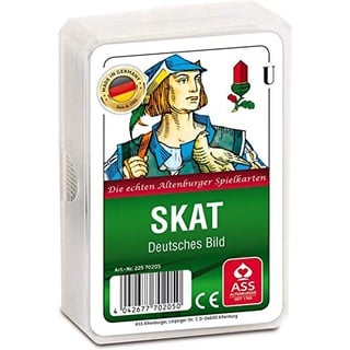 Ass Spielkarten Skat Joker deutsches Bild Blatt Kornblume 5er Pack