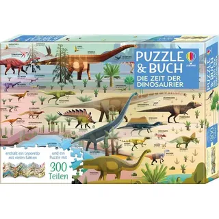 Puzzle & Buch: Die Zeit der Dinosaurier