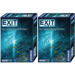 Kosmos 694050 EXIT - Das Spiel - Der versunkene Schatz, Level: Einsteiger, Escape Room Spiel, EXIT Game für 1 bis 4 Spieler ab 10 Jahre, EIN einmaliges Gesellschaftsspiel (Packung mit 2)