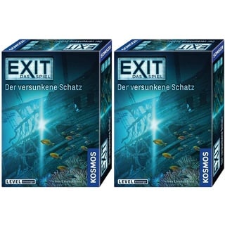 Kosmos 694050 EXIT - Das Spiel - Der versunkene Schatz, Level: Einsteiger, Escape Room Spiel, EXIT Game für 1 bis 4 Spieler ab 10 Jahre, EIN einmaliges Gesellschaftsspiel (Packung mit 2)