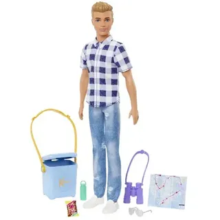 Barbie „Abenteuer zu zweit“ Ken Camping-Puppe und Zubehör. Spielzeug für Kinder ab 3 Jahren