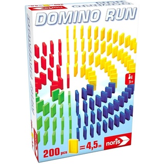Noris 606065644 - Domino Run 200 Steine Aktionsspiel für Die ganze Familie