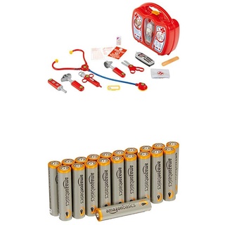 Theo Klein 4350 - Arztkoffer mit Handy, Spielzeug mit Amazon Basics Batterien