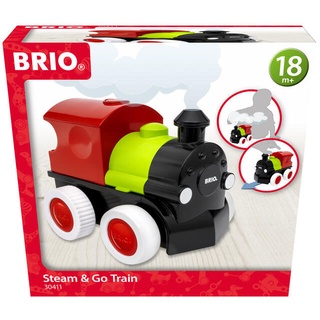 BRIO - 30411 Push & Go Zug mit Dampf | Spielzeug für Kleinkinder ab 18 Monate