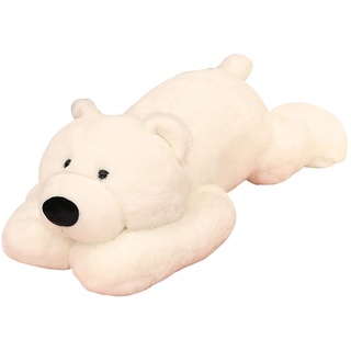 GUUIESMU Weighted Anxiety Stuffed Animal Cuddly Toy for Stress Relief,Weighted Stuffed Animal for Anxiety,Anxiety Kuscheltier Gewicht FüR Erwachsene,for Stress Relief (White Polar Bear,55cm)