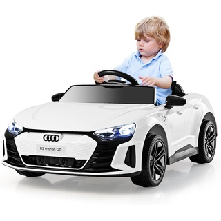 COSTWAY Audi RS Kinder Elektroauto mit 2,4 G Geschwindigkeit, 12V Kinderauto mit Musik und Scheinwerfer, 3-5 km/h, ideal für Kinder ab 3 Jahre (We...