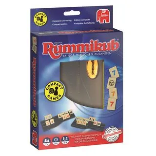 Jumbo Kartenspiel Original Rummikub Kompaktspiel, ab 7 Jahre, 2-4 Spieler