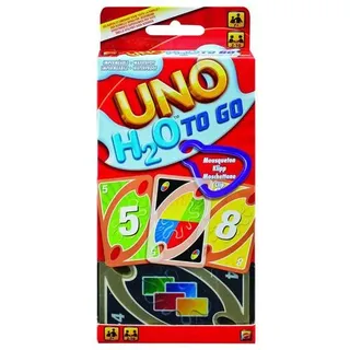 UNO H2O To Go (Kartenspiel) Wasserfeste, transparente Spielkarten