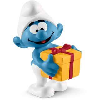 schleich 20816 Schlumpf mit Geschenk, für Kinder ab 3+ Jahren, The Smurfs - Spielfigur