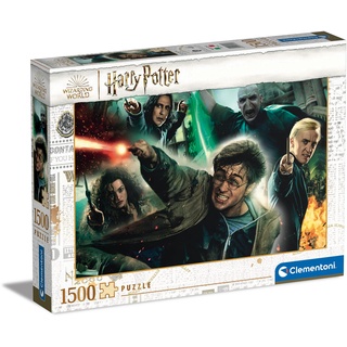 Clementoni 31690 Harry Potter – Puzzle 1500 Teile ab 9 Jahren, Erwachsenenpuzzle mit Wimmelbild, herausforderndes Geschicklichkeitsspiel für die ganze Familie