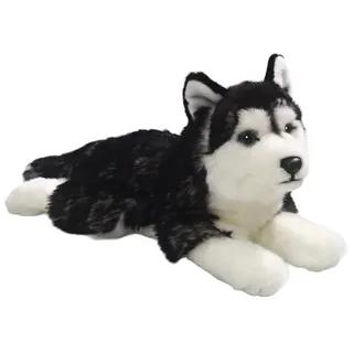 Carl Dick Husky, schwarz, liegend, Hund, Plüschtier, Kuscheltier ca. 32cm total 2783