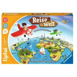 Ravensburger tiptoi - Spiel - Unsere Reise um die Welt - Lernspiel ab 4 Jahren, lehrreiches Geografiespiel