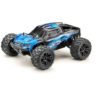 Absima RC-Auto Green Power Elektro High Speed Monster Truck RACING (inkl. Fahrakku und Ladekabel, fertig aufgebaut), mit 2,4 GHz Fernsteuerung blau|schwarz