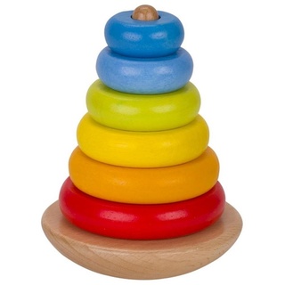 goki Stapelspielzeug Stapelturm, 7 teilig, 13 cm, aus Holz, für Kinder ab 2 Jahren bunt