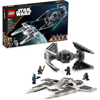 Lego Star Wars Mandalorian Fang Fighter vs. TIE Interceptor 75348 Building Toy Set, Perfect Star Wars Gift for Fans Aged 9 and Up; with 3 Lego Characters Including The Mandalorian